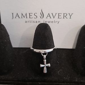 James Avery St Theresa Dangle Ring Retired Rare Sterling Silver 925
